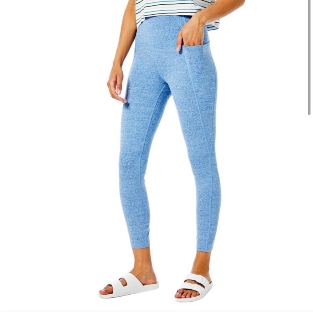 Addison Bay Light Blue Heathered High-Waist Leggings